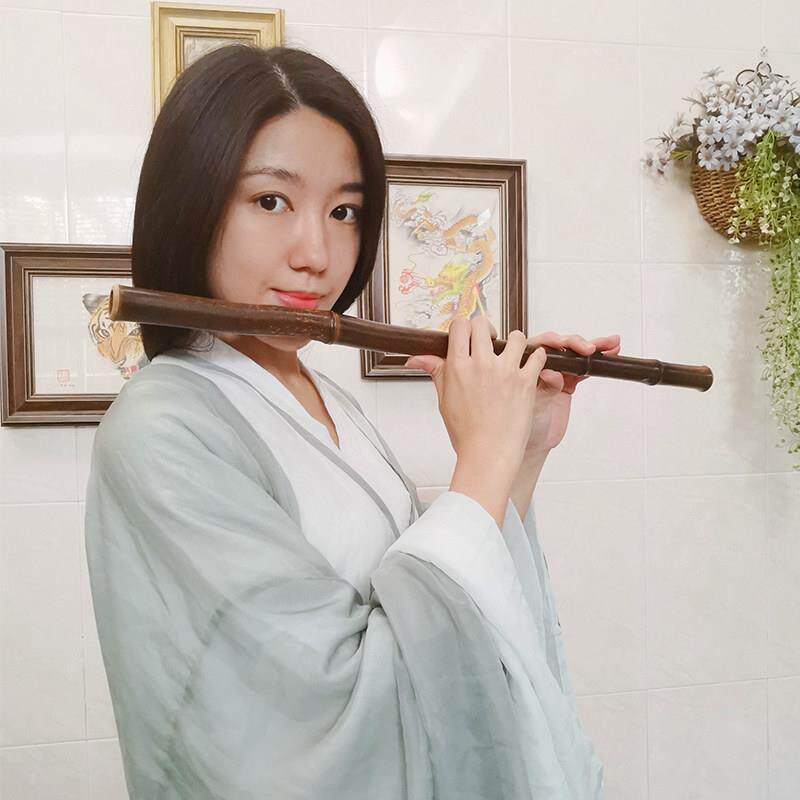梦兮 无膜笛紫竹笛子 专业演奏 一节检定考试收藏横笛古风降B定制