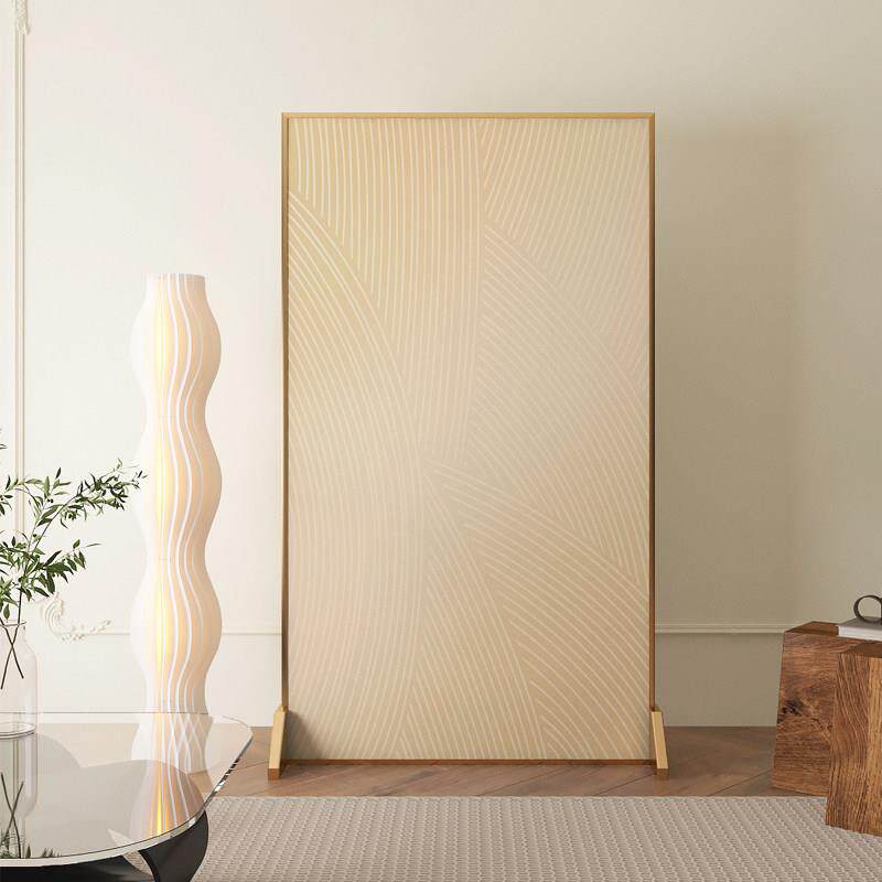 屏风隔断客厅现代简约可移动遮挡办公室卧室玄关入户铝合金座屏