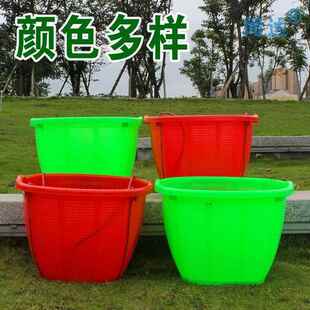 塑料箩筐胶萝筐大萝篼挑编织抬水果家用圆形箩筐谷萝篼喜事筐