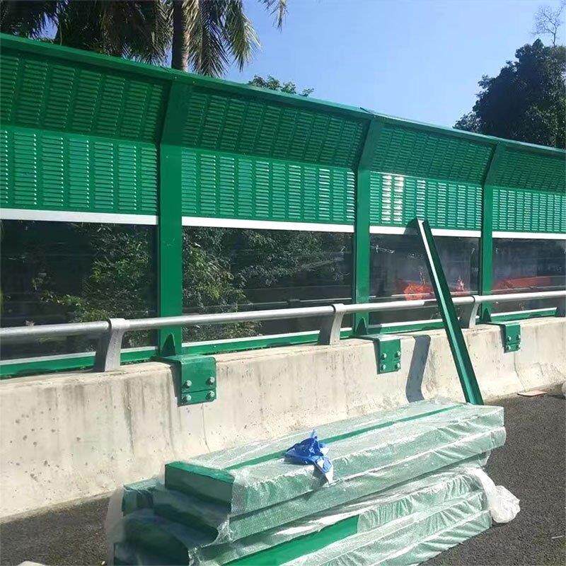 高速公路声屏障工厂隔音墙板室外隔音屏冷却塔空调外机降噪吸音板