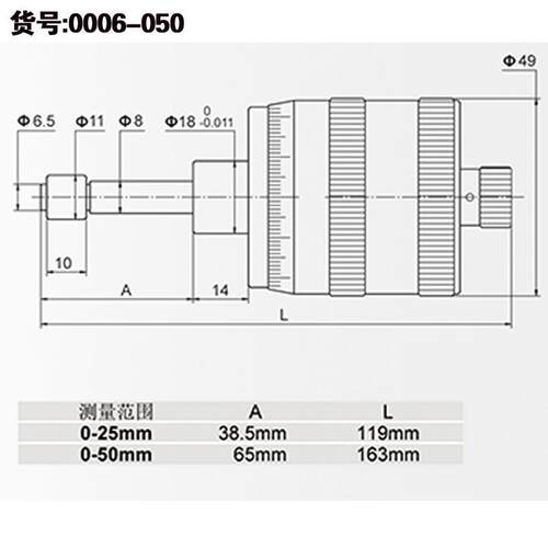 青量西北 0-25mm微分头 精细读数大直径微分筒 分辨率0.002mm 000