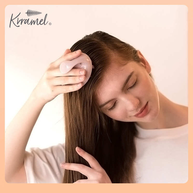 89N蓝色洗头刷头部按摩刷器刷女士洗头梳男士硅胶抓头器紫