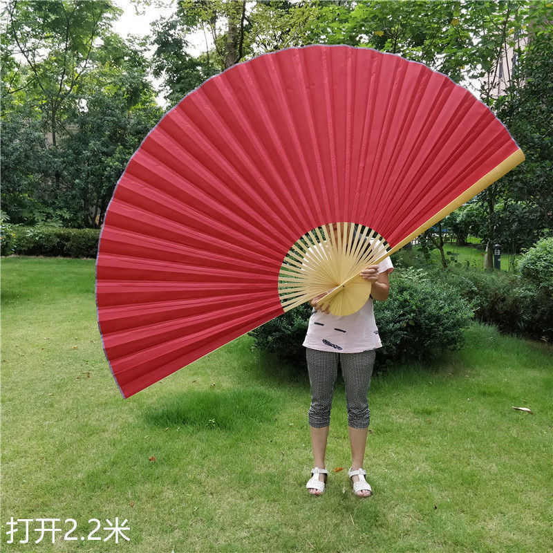 扇子道具扇绢布折纸挂工艺批发台扇装饰diy空白大扇cos签名舞折扇