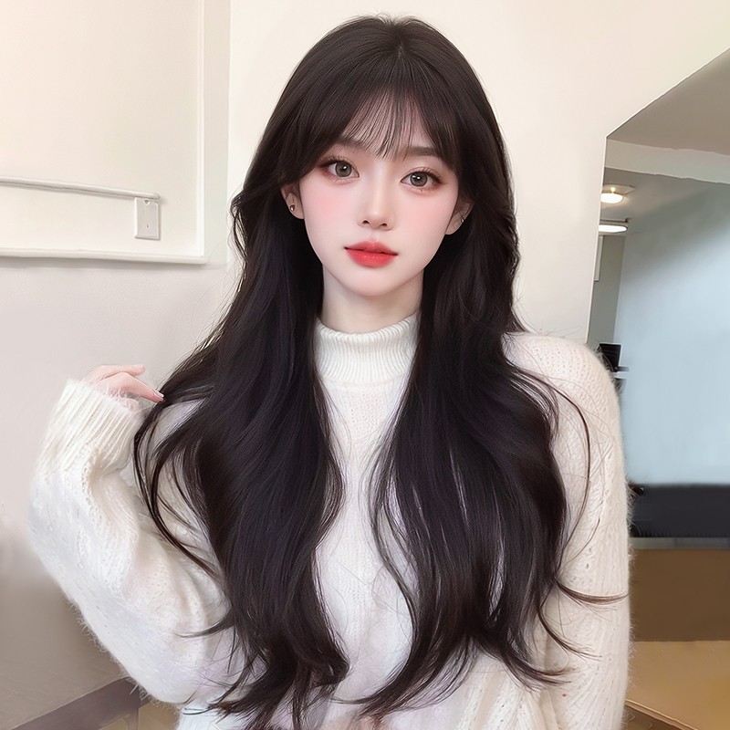 【黑茶欧尼】蒂梵夕假发女款韩式长卷发自然气质甜美齐刘海仿真头