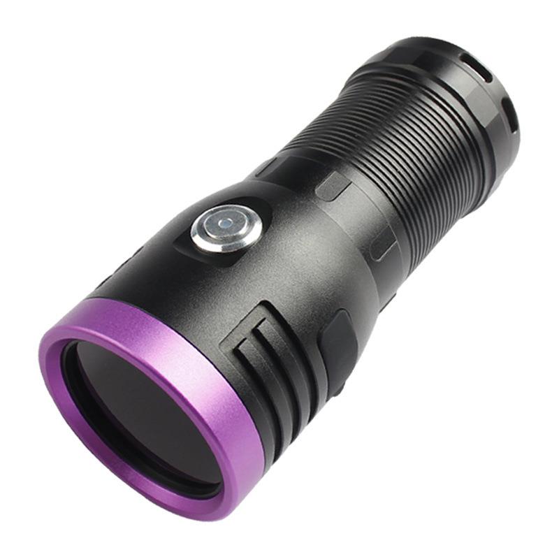 0803·13年源厂|新款升级6颗大功率荧光实测120W紫外线紫光手电筒