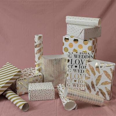 wrapping paper gift wrap luxury birthday gift paper烫金波点