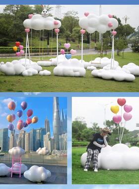 户外网红气球云朵秋千风景区打卡玻璃纤维大型度假村民宿美陈装饰