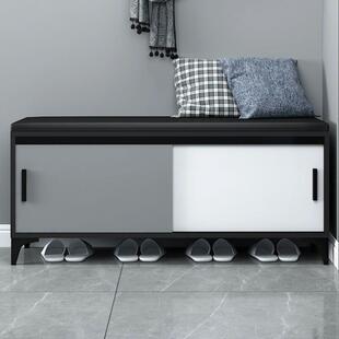 入门鞋柜坐凳一体家用门口带换鞋凳可坐软包坐垫入户长条储物穿鞋