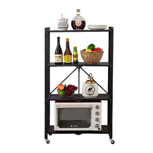 免安装折叠置物架可移动架子客厅收纳架厨房落地多层储物收藏架