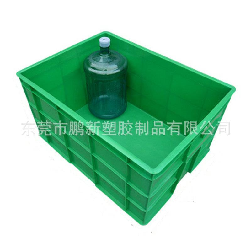 大号整理收纳物流运输箱养鱼龟水果蔬菜胶筐HDPE带盖塑料周转箱子