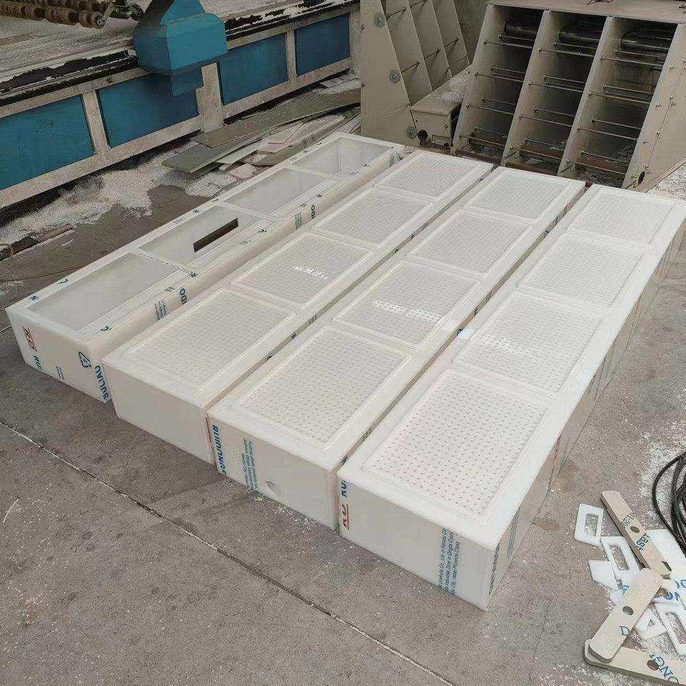 厂家定制PP过滤槽鱼池净化设备聚丙烯定制槽厂家塑料槽制品