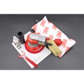 进口250319形气动偏吸心振动打磨机5寸12自吸尘干磨机圆尘袋518磨