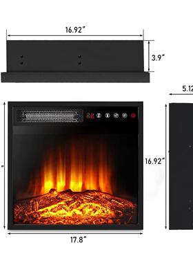 电子装饰取仿火焰壁挂真炉家用8客厅暖xsh-18嵌入式壁炉取暖器1寸