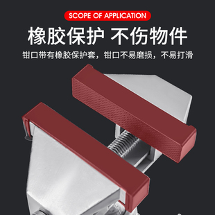 小台虎桌钳工作台桌平口 X6RO批发台钳小型多功能家用万向迷你台式