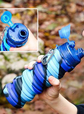 500ML Fitness Sports Water Bottle Silicone Collapsible Drink