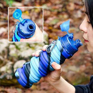500ML Fitness Sports Water Bottle Silicone Collapsible Drink