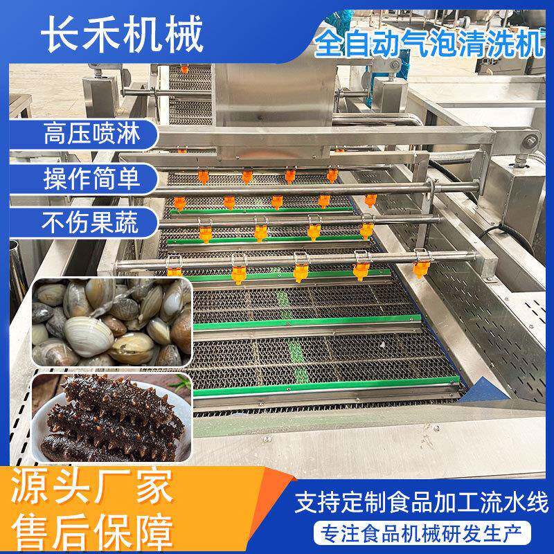 全自动气泡清洗机 水产品八爪鱼碧根果清洗 预制菜净菜商用