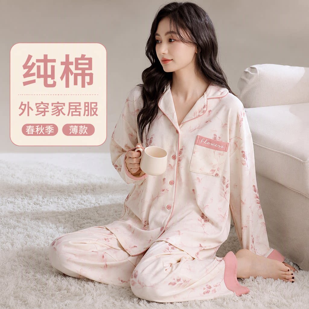 浪莎女士纯棉高级感家居服全棉