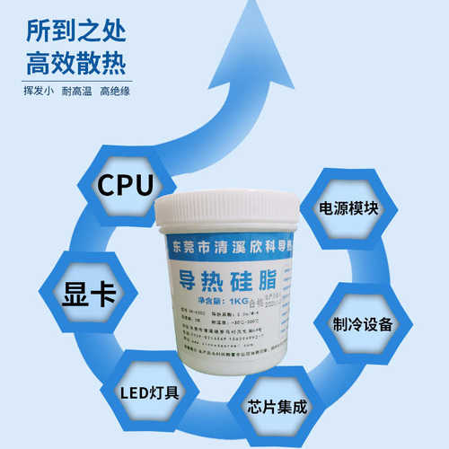 散热硅脂1KG导热硅脂导热硅胶 CPU导热膏 LED导热硅脂散热3.0灰色