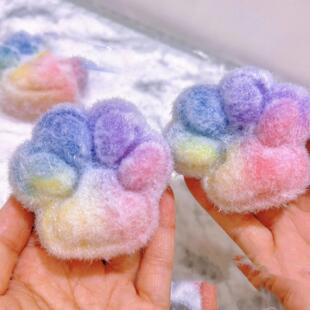 Colorful Foot Tapa Antisss Squishy Kittens Soft Plush Paws