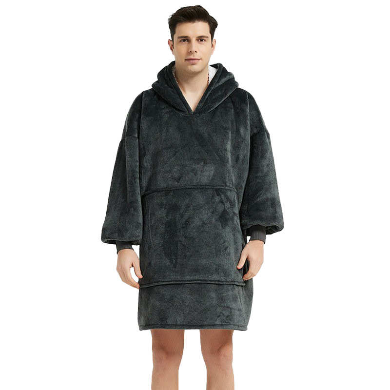 hoodie blanket超大码懒人毯连帽休闲宽松加厚可穿毯子冬季