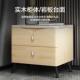 床头柜实木现代简约轻奢红卧极简小款 09实木岩板网新床 型小全室Z