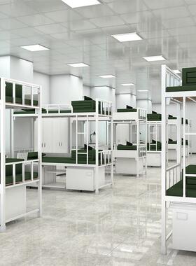 01制式营具下铺上高XKM低床双层铁4架床双人宿舍铁床2铁艺单人组