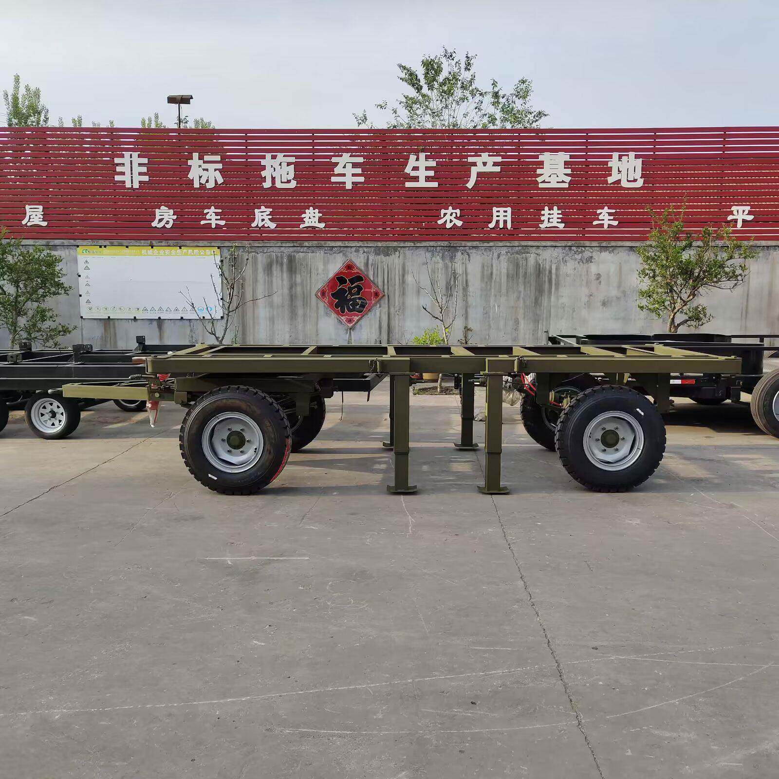 吨设备底盘拖车设备厂家搬运推拉货物框架拖车底盘挂车运输车