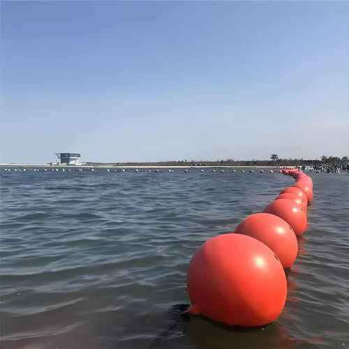 海面航道球形浮体隔离警示滚塑浮球耐腐蚀海洋标志1.5mPE塑料浮球