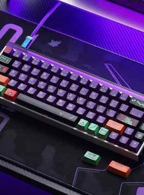 FBB原创键帽EVA初号机1.7mm热升华PBT客制化键盘磁轴紫色日文字根