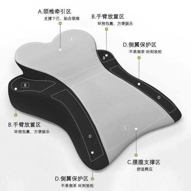 跨境床上趴睡枕 玩手机记忆棉靠背枕多功能俯卧趴枕趴着睡觉看书