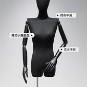 色平肩模特道具全身肩直角人女偶模特服装 76店展示架黑半身假人台