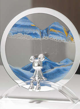 暴力熊3d流沙画摆件创意沙漏高级感客厅办公室装饰品儿童生日礼物