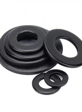 平垫圈圆钢形垫片黑色304不锈平垫片镀黑锌平垫SGXM586MMM10M12