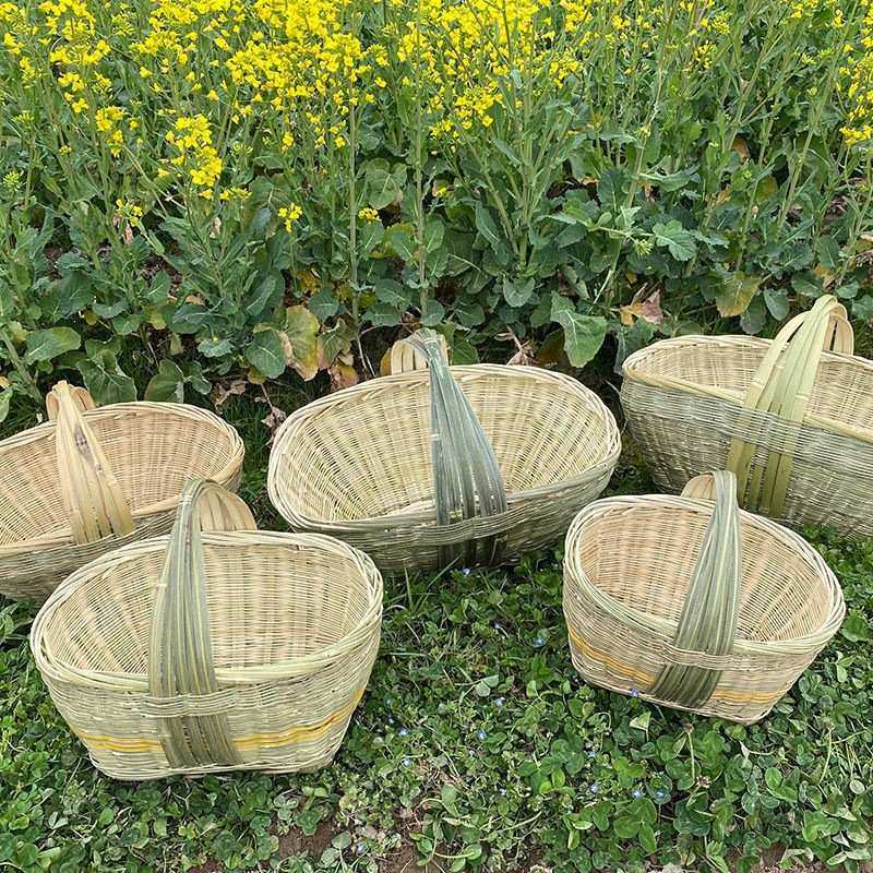 竹蓝竹编手提篮子菜蓝子家用纯手工竹编提篮子批发编蓝子竹蓝筐,收纳整理,其他收纳篮,淘宝优惠券,粉丝福利购,淘宝优惠卷