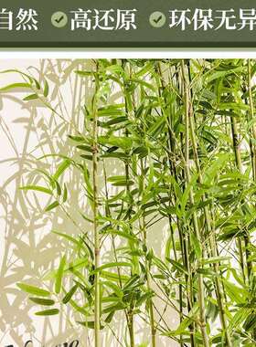 仿真竹子室内装饰假竹子隔断屏风挡墙造景室外装饰竹盆栽加密绿植