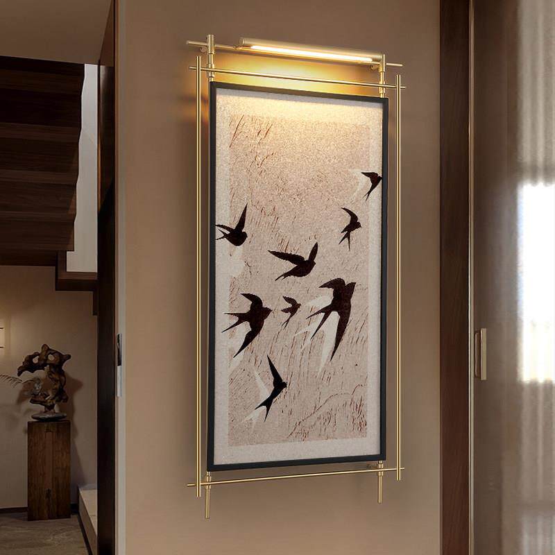 宋氏美学装饰画新中国风客厅挂画灯餐厅覆古壁灯走廊入口装置壁灯