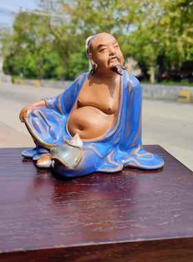 茂叔CIZ爱莲瓷石湾陶公仔家盆景居鱼缸水石人物装饰摆设厂家吸直