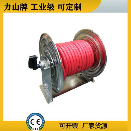 不锈钢冲洗卷盘20米dn25卷管器手摇消防高压工业船舶液压软管卷筒
