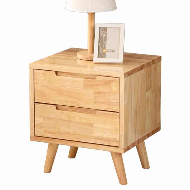 小斯家具北欧现代风格家用简约卧室实木床头柜床边抽屉柜子迷你型