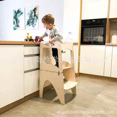蒙氏学习塔可折叠宝宝脚踩凳learning tower洗漱台阶儿童洗手凳