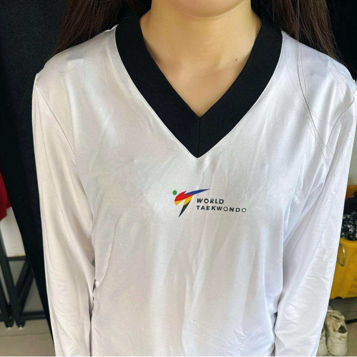 跆拳道夏季训练服成人儿童衣服印logo透气修身款吸汗速干