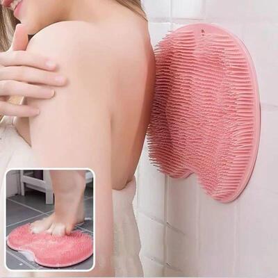 Silicone bath massage mat Shower foot and back brush Wall mo