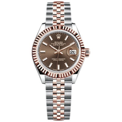 [9.8新]劳力士女装日志型钢/18K玫瑰金自动机械手表女m279171腕表