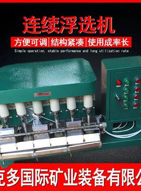 连续型浮选机 FX3-12升机械搅拌式浮选机 煤矿云母矿闭路型浮选机