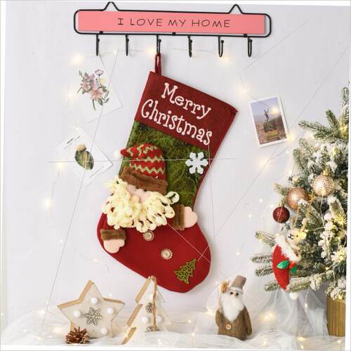 Christmas stocking gift bag Candy bag Christmas tree pendant
