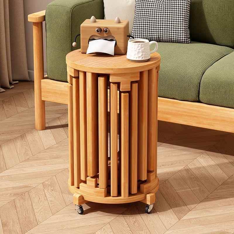 边几茶几木动可橡收实纳新款叠凳胶木凳子组合可移客565厅书房卧