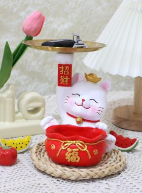 客厅玄关电视柜桌面摆件装饰品福气招财猫乔迁新居搬家礼物家居好