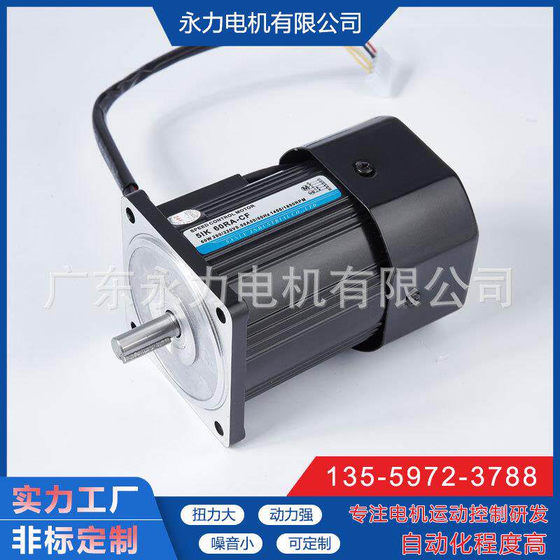 广东永力直供60W交流减速电机 微小型交流齿轮减速电机