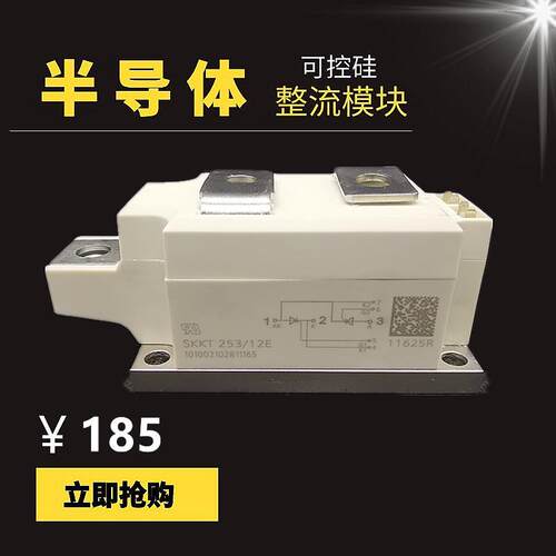 功率半导体模块SKKT253/12E16E白色晶闸管模块253A1600V可控硅